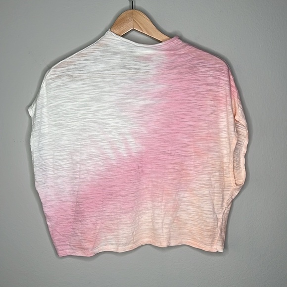 Chaser Slub Jersey Mock Neck Sleeveless Dolman Tee in Pink Ombre Size Small NWT - Picture 3 of 7